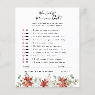 Lámina Quién lo dijo   Juego Baby Shower