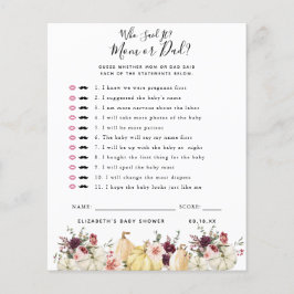 Lámina Quién lo dijo | Juego Baby Shower