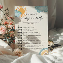 ¿Quién lo dijo Mami | Juego de Baby Shower de Papá