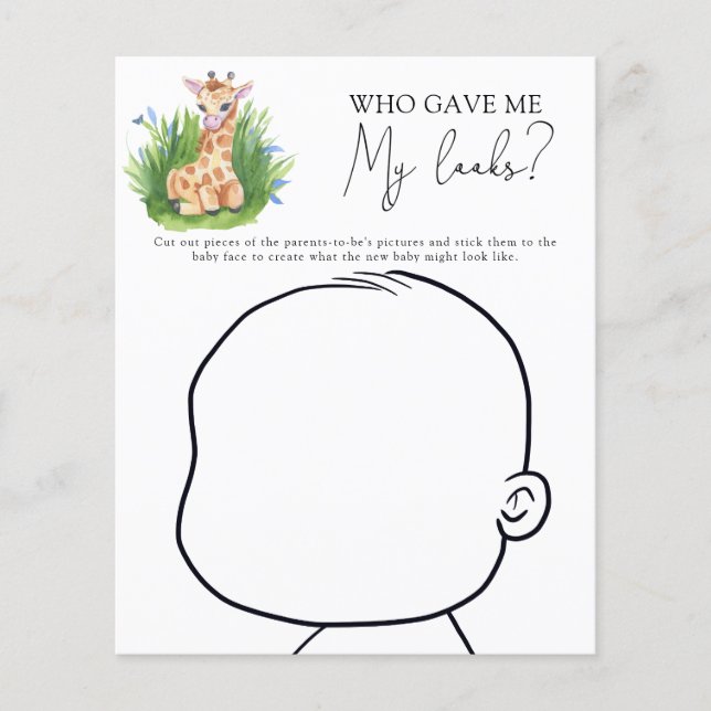 Lámina ¿Quién me dio mi apariencia, bebé? (Anverso)