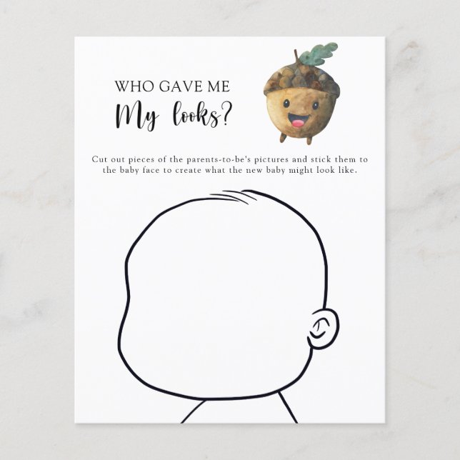 Lámina ¿Quién me dio mi apariencia, bebé? (Anverso)