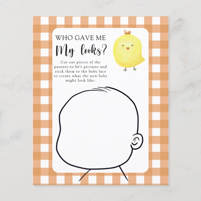 Lámina ¿Quién me dio mi apariencia, bebé? (Anverso)