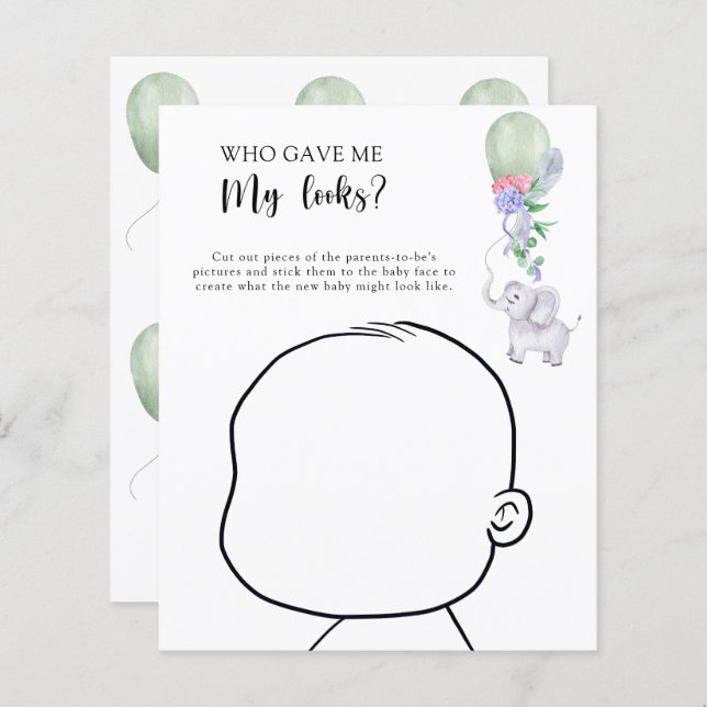 Lámina ¿Quién me dio mi apariencia, bebé? (Anverso / Reverso)