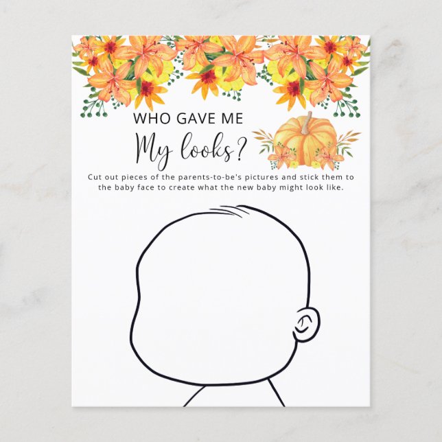 Lámina ¿Quién me dio mi apariencia, bebé? (Anverso)