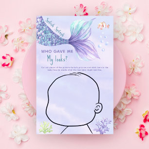 Lámina ¿Quién me dio mi apariencia? Juego de baby shower