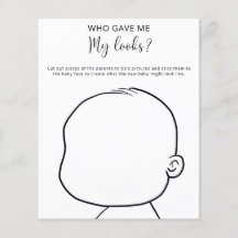 ¿Quién me dio mi apariencia juego de baby shower
