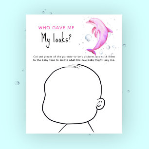 Lámina ¿Quién me dio mi apariencia? juego para baby showe