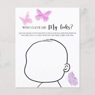 Lámina ¿Quién me dio mi aspecto juego de baby shower