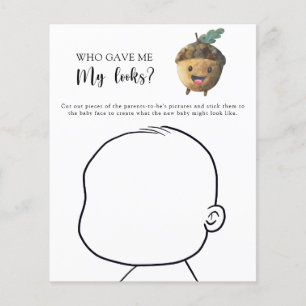 Lámina ¿Quién me dio mi aspecto juego de baby shower