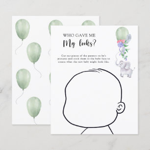 Lámina ¿Quién me dio mi aspecto juego de baby shower