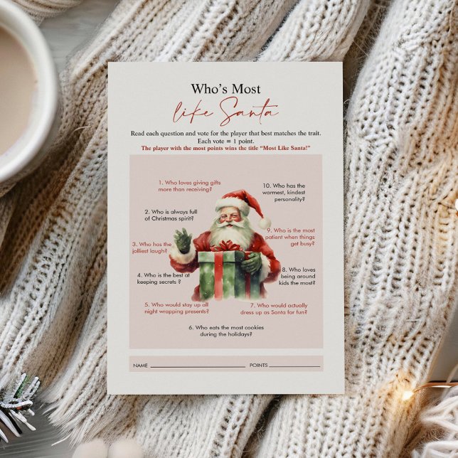 Lámina ¿Quién se parece más a Santa partida? (Subido por el creador)