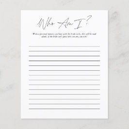 Lámina Quién soy | Juego de ducha de novia