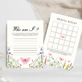 Lámina Quién soy yo mariposas juego de ducha de novia