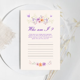 Lámina ¿Quién soy yo un juego de ducha de mariposa morada