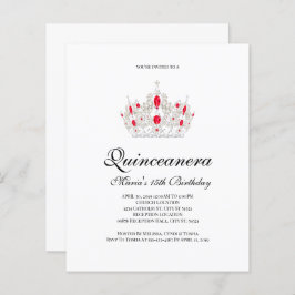 Lámina Quinceanera de descuento, invitaciones rojas