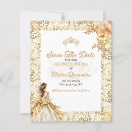 Lámina Quinceanera de oro del radiante del presupuesto Gu