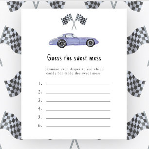 Lámina Race car - Adivinen el juego Sweet Mess
