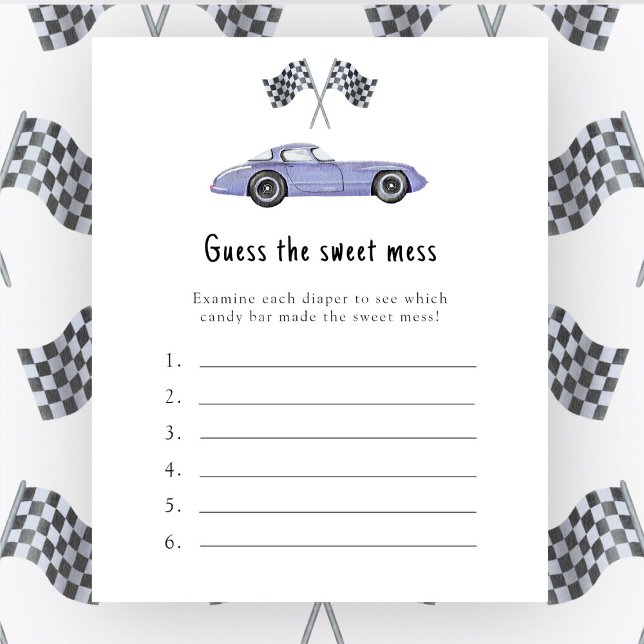 Lámina Race car - Adivinen el juego Sweet Mess (Subido por el creador)