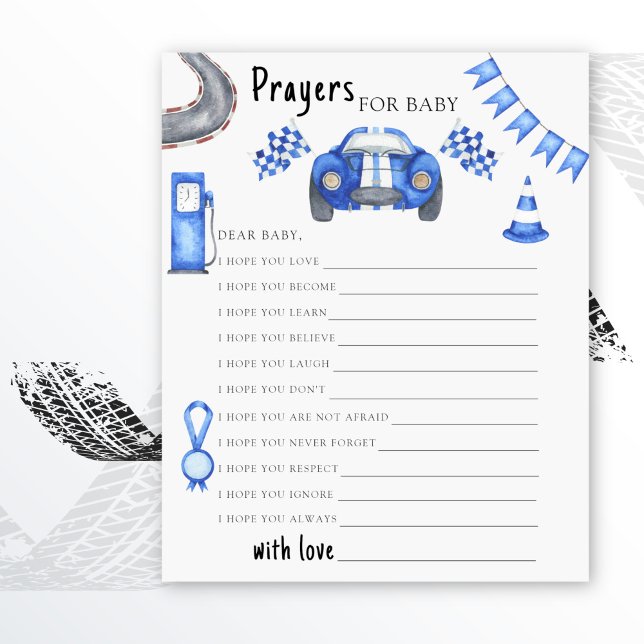 Lámina Race car baby ducha Deseos de bebé (Subido por el creador)