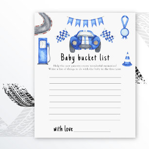 Lámina Race car car baby water baby bucket list