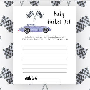 Lámina Race car car baby water baby bucket list