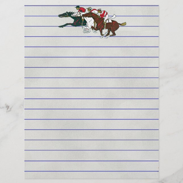 Lámina Race Horses Stationery (Anverso)