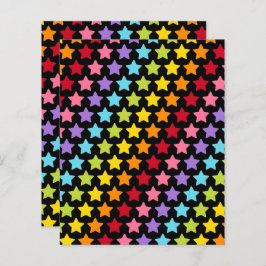 Lámina Rainbow Colorful Stars Scrapbook Papers