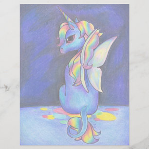 Lámina Rainbow Faerie Unicorn