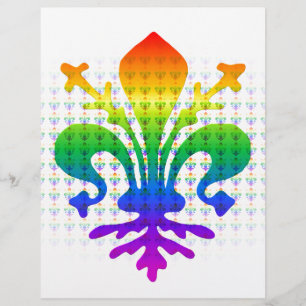 Lámina Rainbow Fleur-de-lis