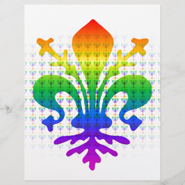 Lámina Rainbow Fleur-de-lis (Anverso)