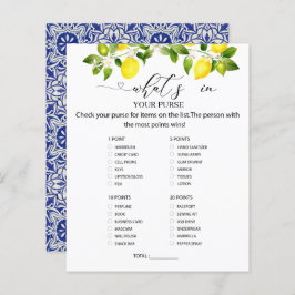 Lámina Rama de limón y mosaico azul ¿Qué hay en tu carter