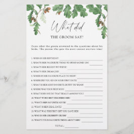 Lámina Rama de maíz - ¿Qué dijo el novio del juego de nov