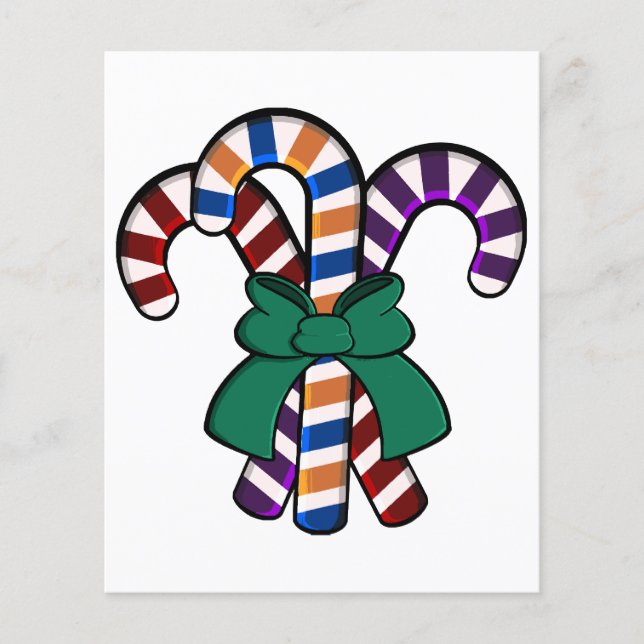 Lámina Ramo Candy Canes - cinta verde (Anverso)