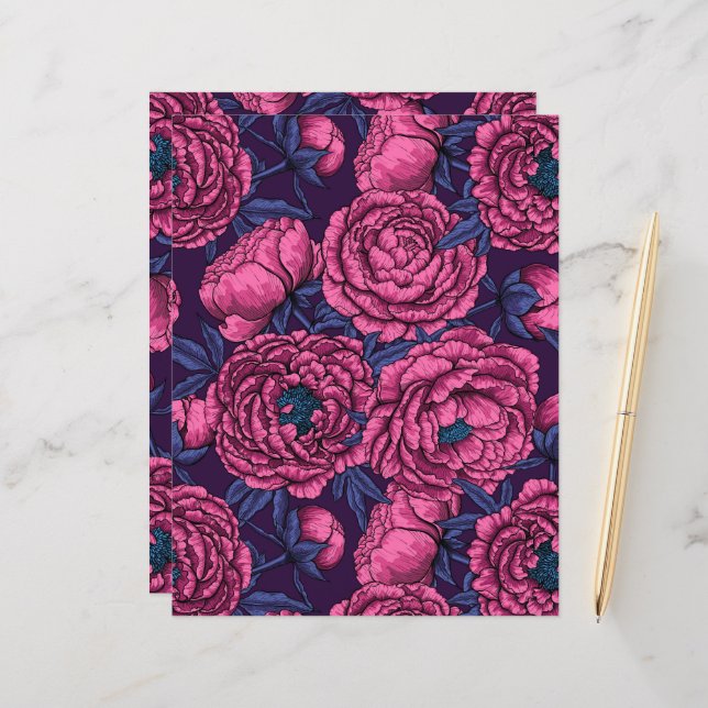 Lámina Ramo de peonías (Anverso/Reverso In Situ)