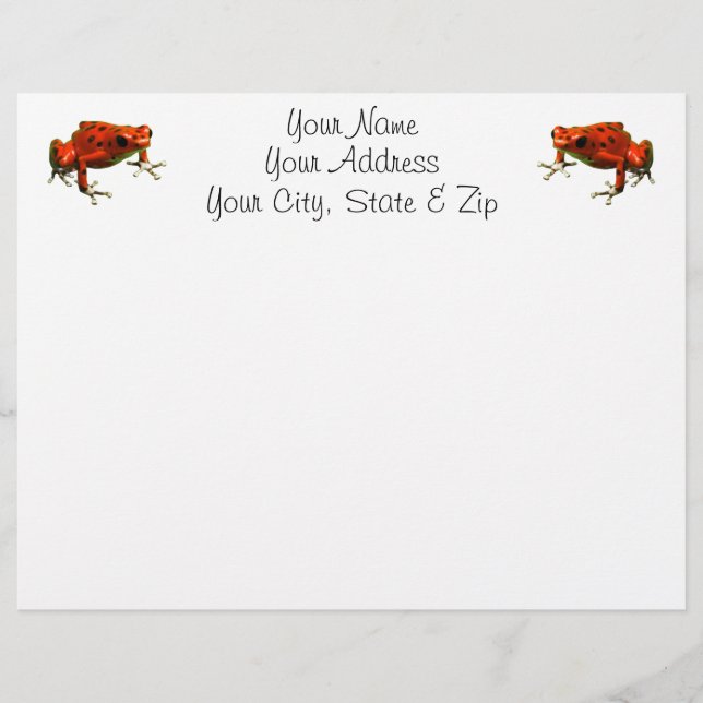 Lámina Rana Dart de veneno rojo (Anverso)