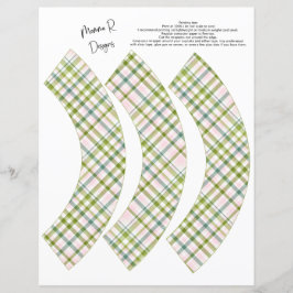 LÁMINA RAPICADORES DE CUPCAKE DE PLACA VERDE Y ROSA