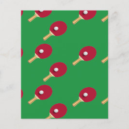 Lámina Raqueta de tenis de mesa y bola en verde