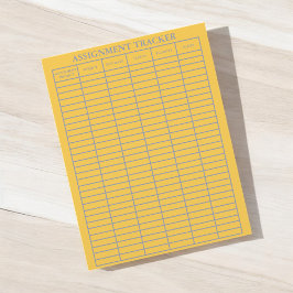 Lámina Rastreador de asignaciones para estudiantes con es