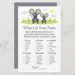 Lámina Ratón ¿Qué hay en tu juego de bolso?