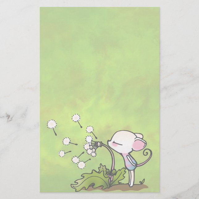 Lámina Ratón sonando en Dandelion (Anverso)