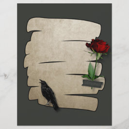 Lámina Raven Rosa de papel Craft Gótico Scrapbook