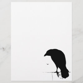 Lámina Raven Silhouette - Ravens de Gótico vintage