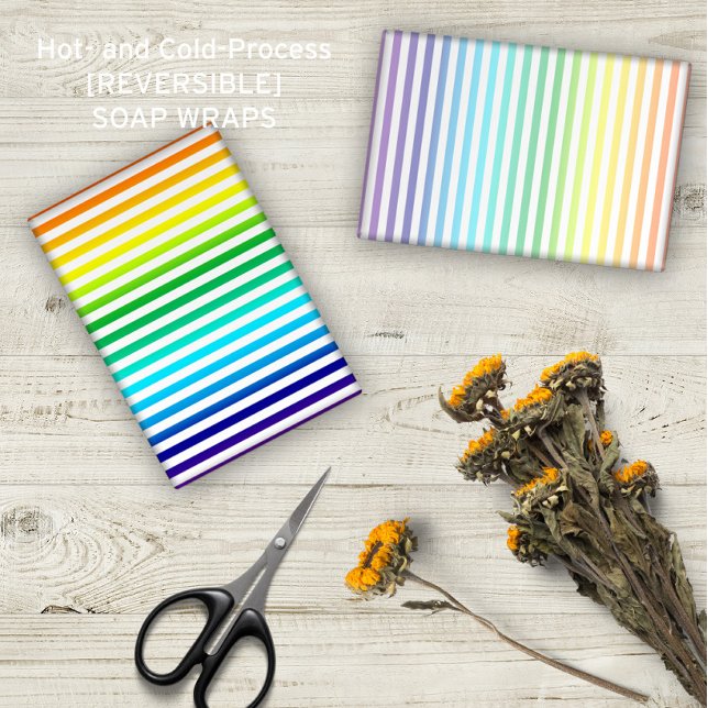Lámina Rayas de arcoiris Patrón de jabón artesano Envoltu (Subido por el creador)