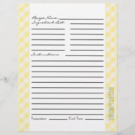 Lámina Rayas y cuadros amarillos y verdes