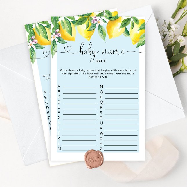 Lámina Raza del nombre del bebé limón azul (Subido por el creador)