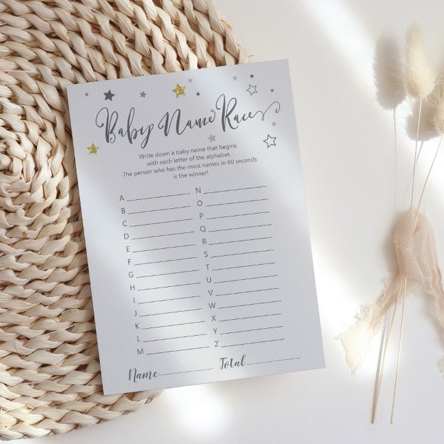 Lámina "Raza por el nombre del bebé": juego de ducha neut (Subido por el creador)