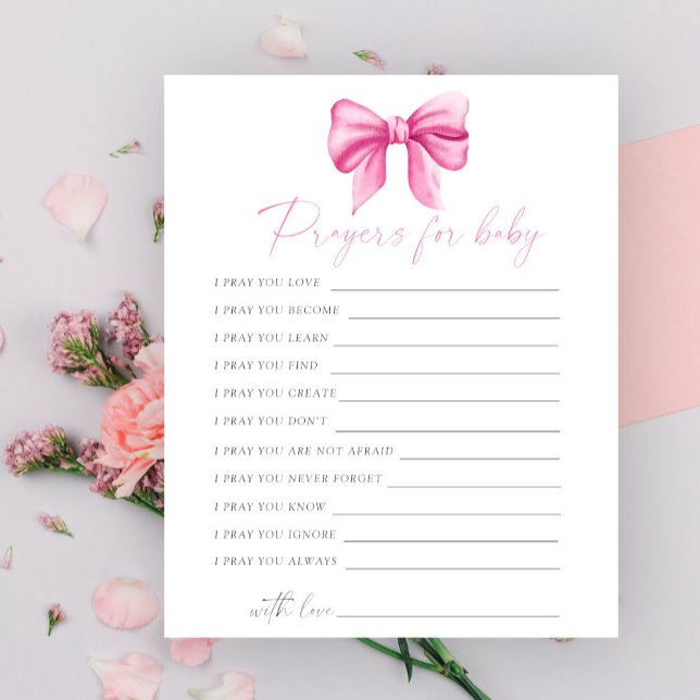 Lámina Razones de ducha de bebé con arco rosado para el b (Subido por el creador)