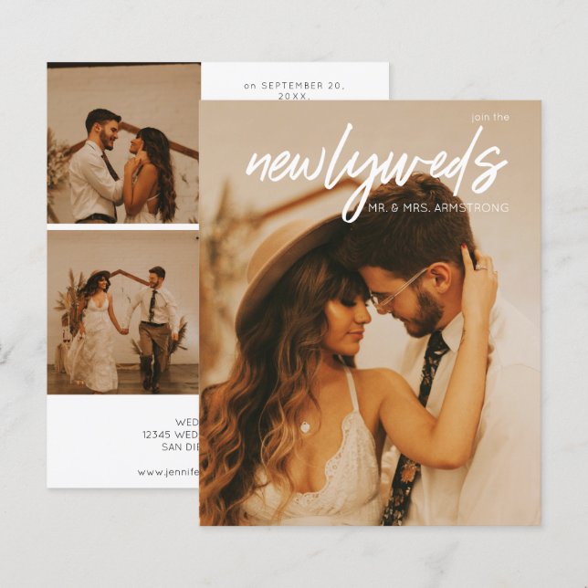 Lámina Recepción de boda para post de foto de Budget Newl (Anverso / Reverso)