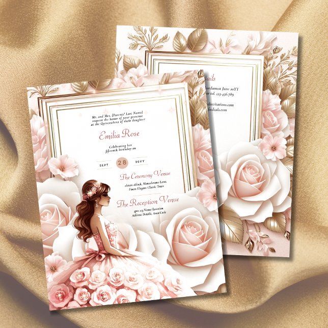 Lámina Recepción de la ceremonia de la quinceanera rosa d (Subido por el creador)