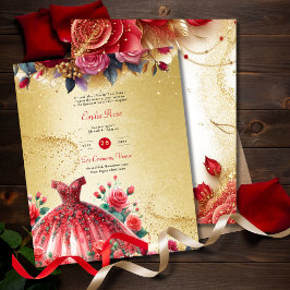 Lámina Recepción de la ceremonia de vestir de la quinceañ